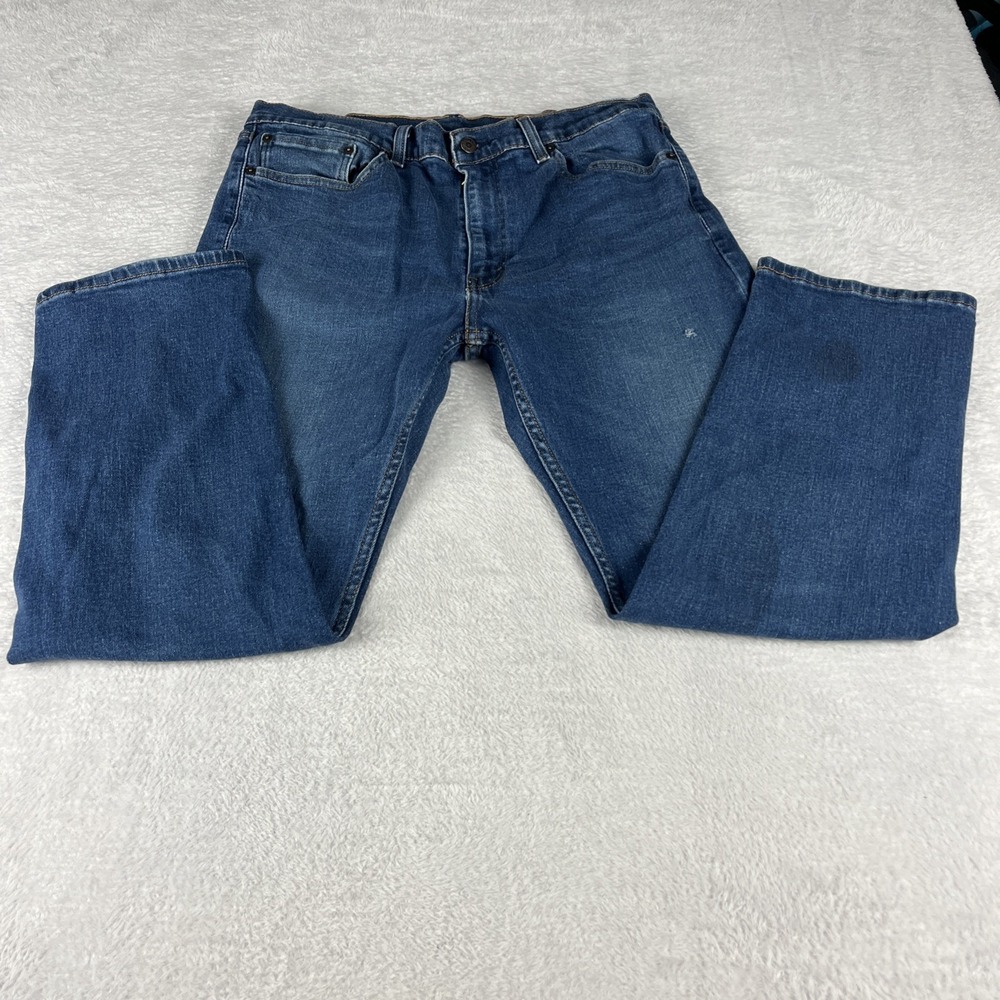 Levi's 505 Jeans Mens 36x30 Medium Wash Straight Leg Classic Fit Denim Blue